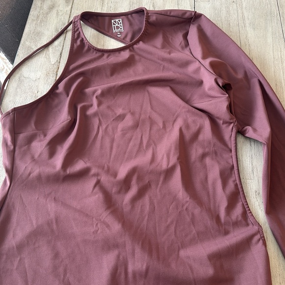 Revolve Not Yours to Keep Bodycon mini open back dress Party Night out Mauve XL - Picture 3 of 12